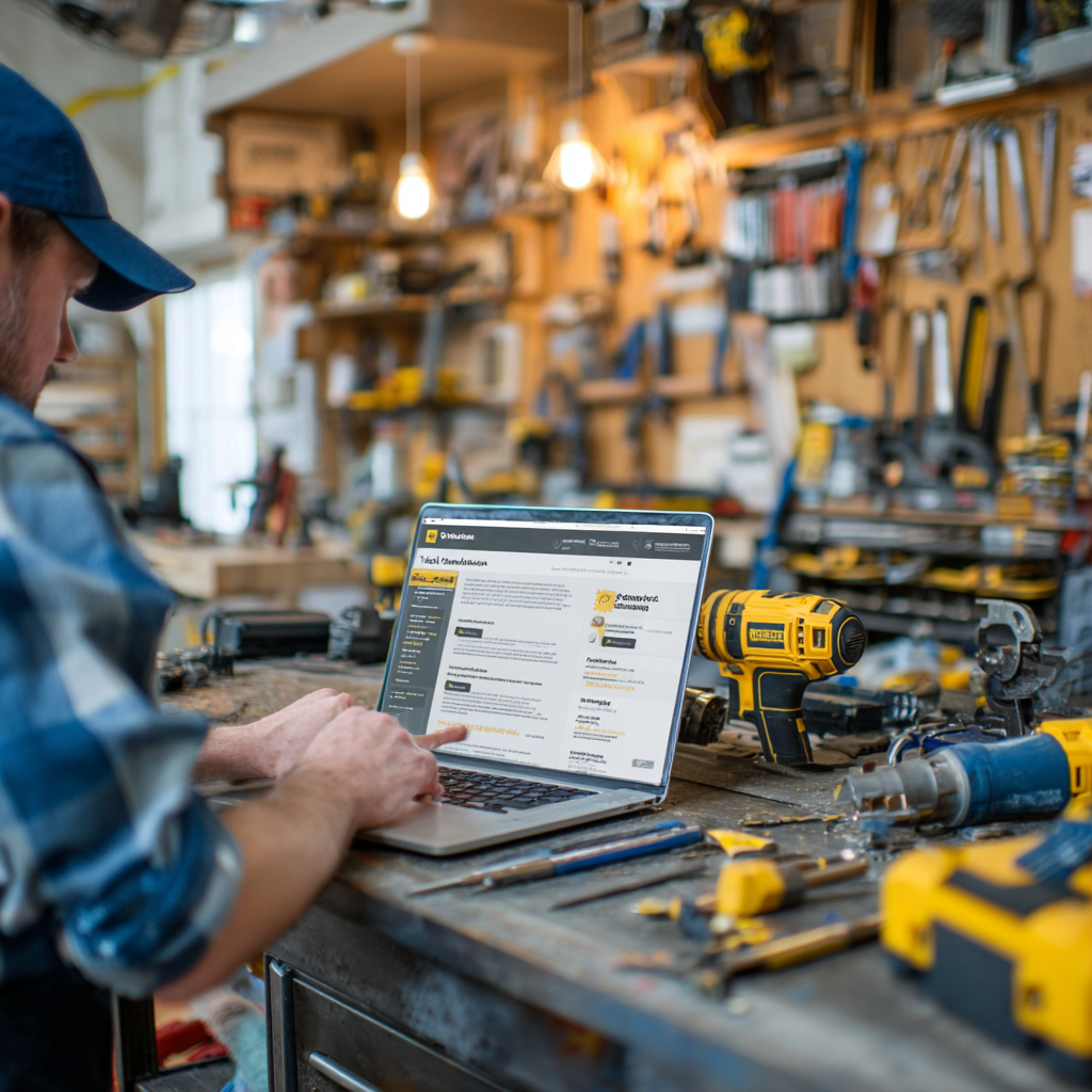 Licensed Texas electrician reviewing electrical continuing education requirements at a workbench
